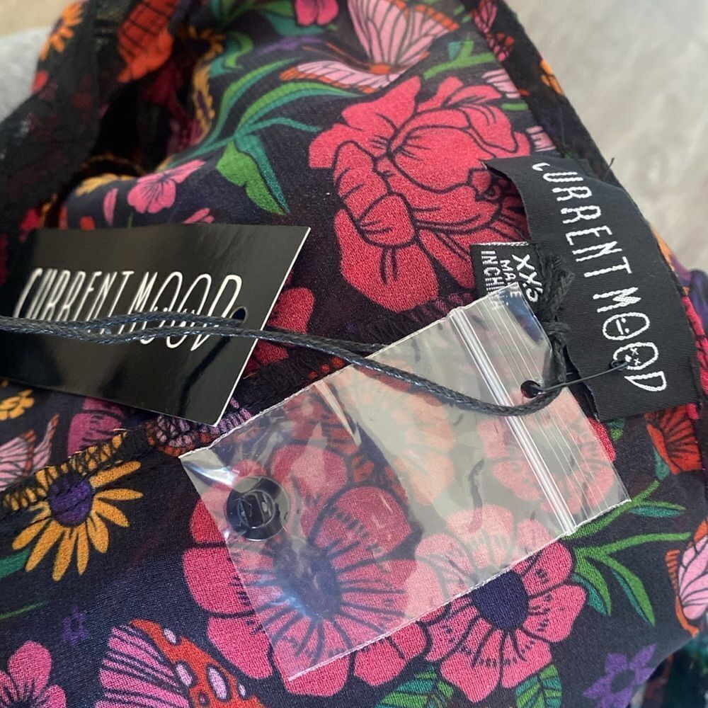 Dolls Kill Brand Current Mood Daydreamer Floral & Mushroom Print Mini Dress 🍄 - Picture 5 of 6